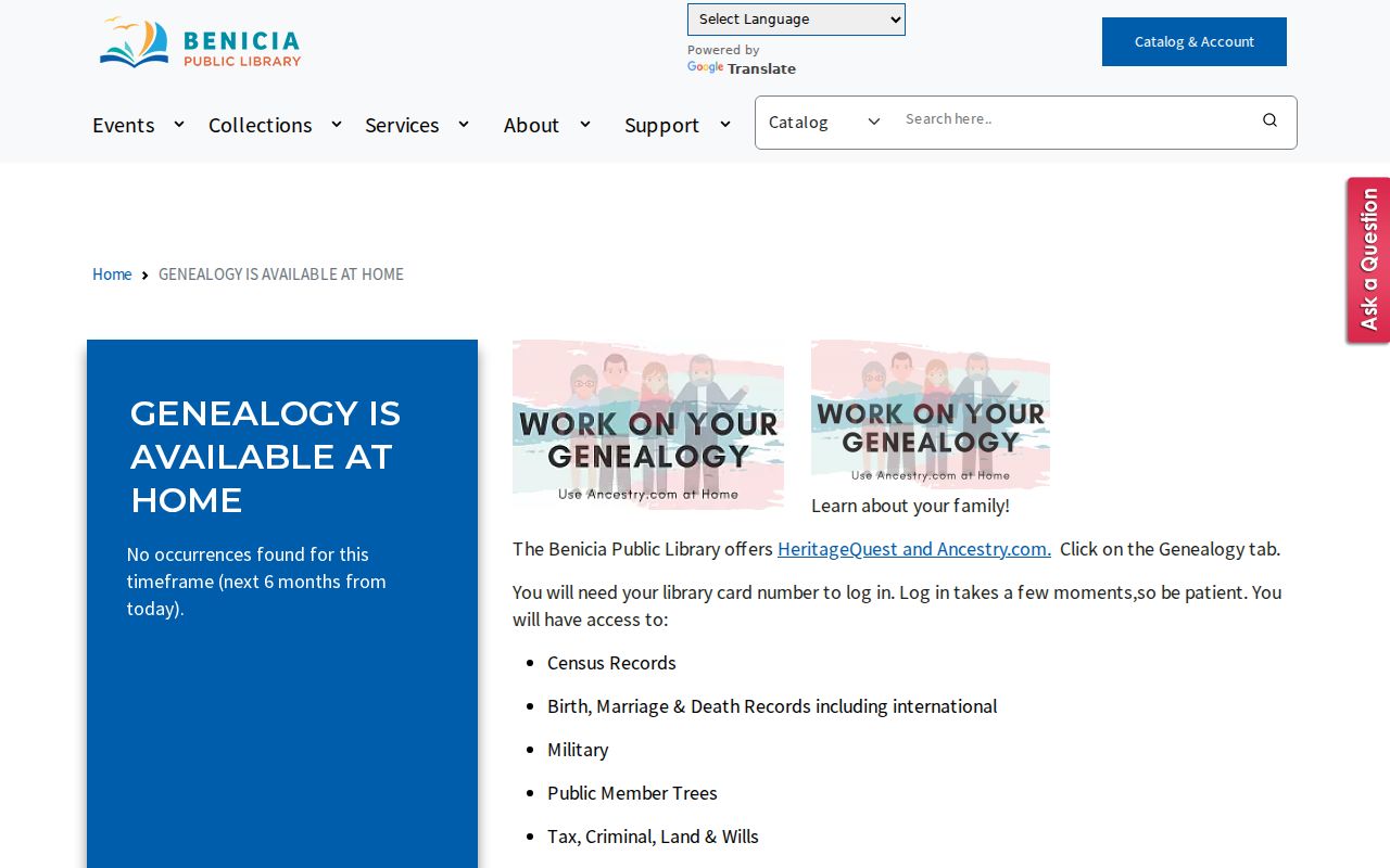 Benicia city directory library genealogy resources