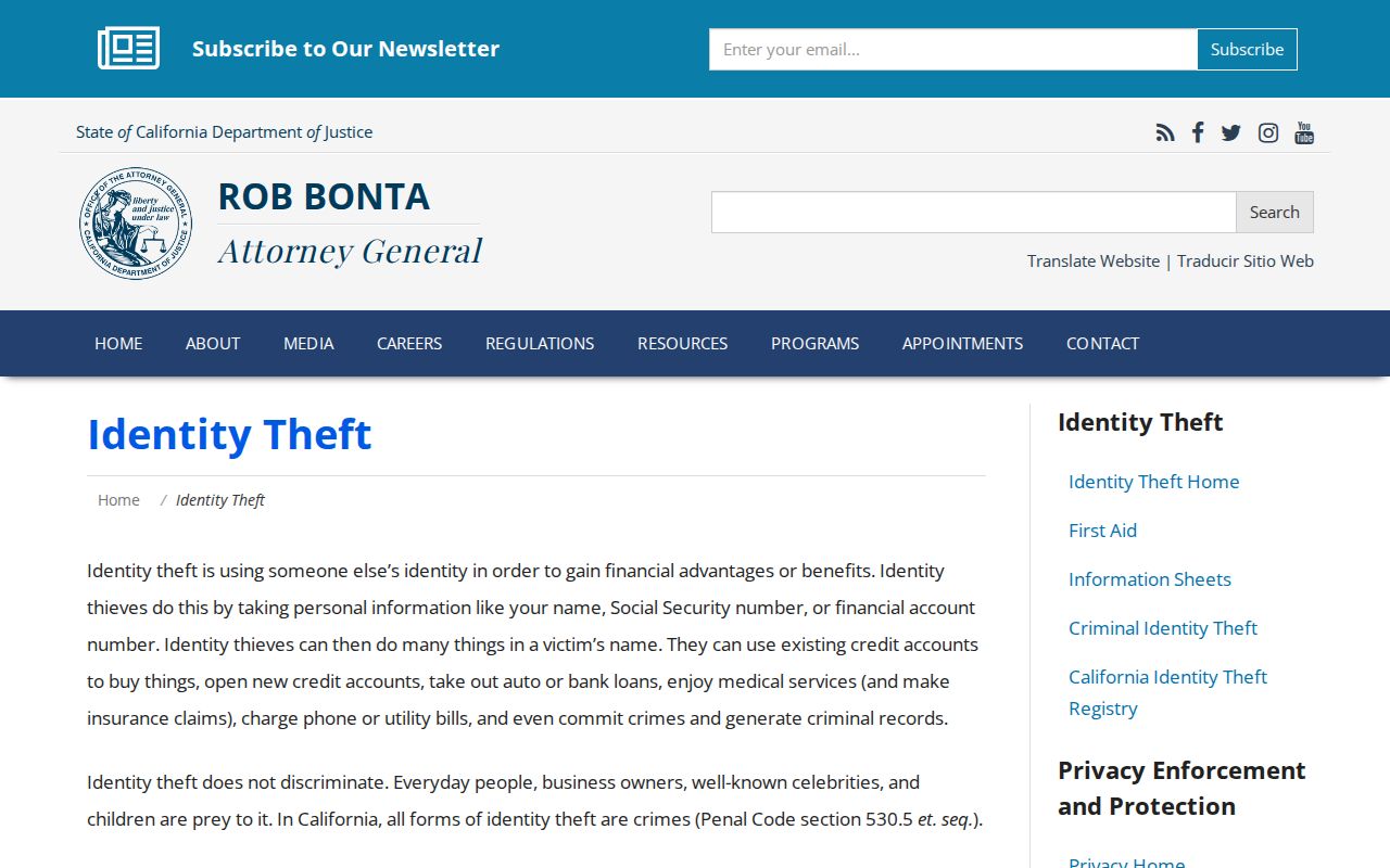 Benicia neighbors California identity theft guidance