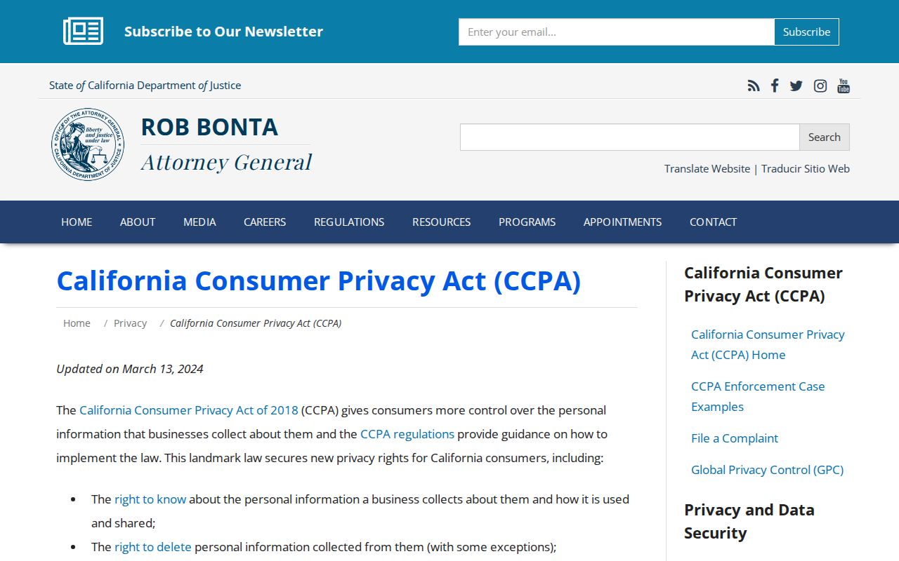 Benicia neighbors California consumer privacy rights