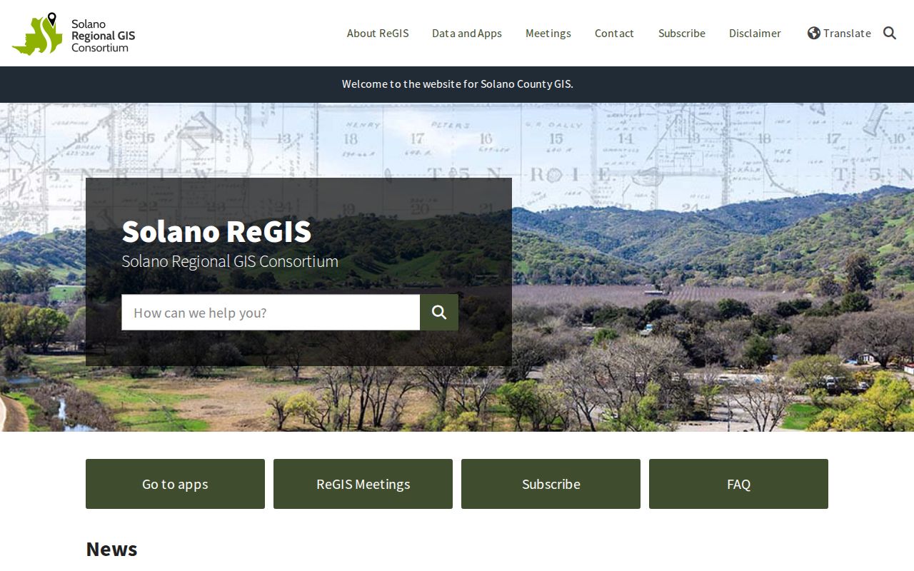 Benicia street directory Solano ReGIS parcel map